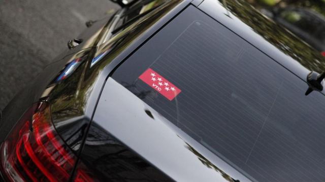 Un coche de alquiler con conductor (VTC) perteneciente a la Comunidad de Madrid.