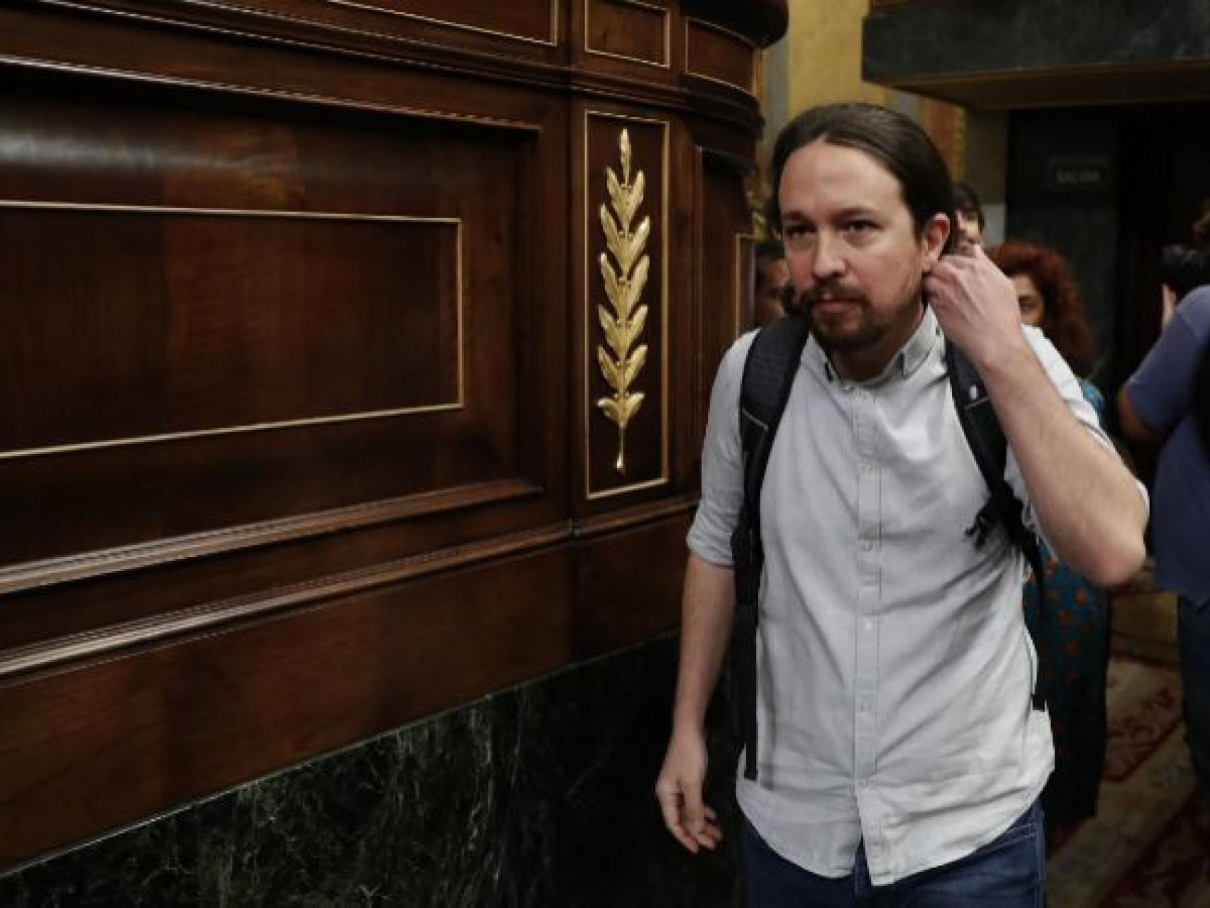 Pablo Iglesias, en el congreso.