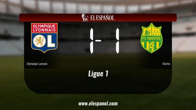 El Nantes consigue un empate a uno frente al Olympique Lyonnais