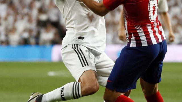 Carvajal y Koke, en el derbi entre el Real Madrid y el Atlético
