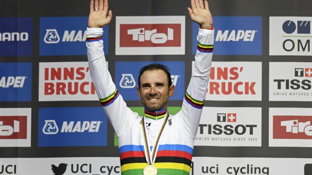 Alejando Valverde, campeón del mundo de ciclismo en ruta