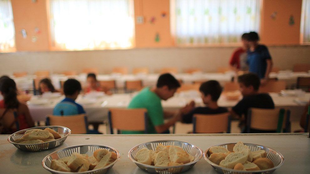 Imagen de archivo de un comedor escolar