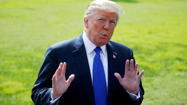 Trump durante una comparecencia ante los medios en la Casa Blanca.