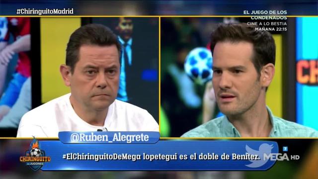 Quim Domènech en El Chiringuito. Foto: Twitter. (@elchiringuitotv)