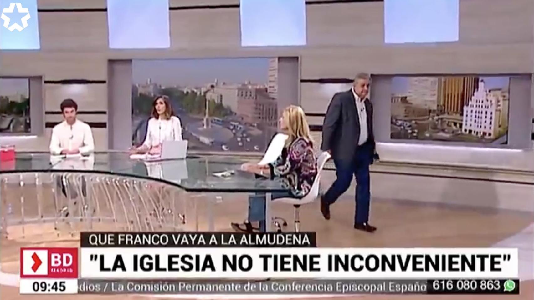 Abandona el plató de Telemadrid al no querer hablar de Pablo Casado