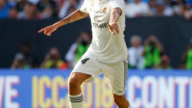 Ceballos, en un partido del Real Madrid