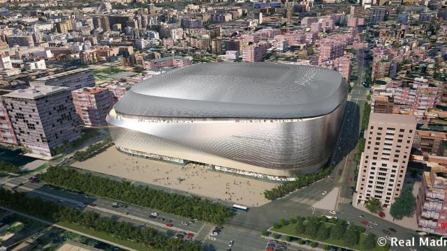 Recreación del nuevo estadio Santiago Bernabéu tras la reforma.