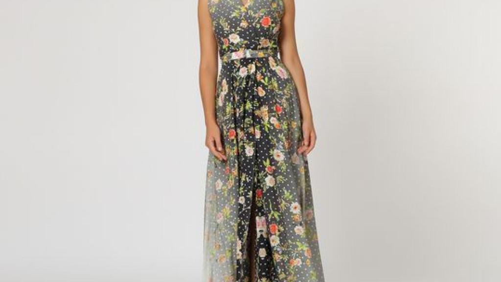 Vestido con estampado combinado