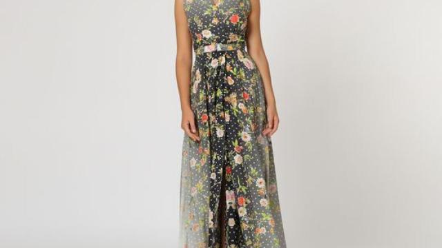 Vestido con estampado combinado