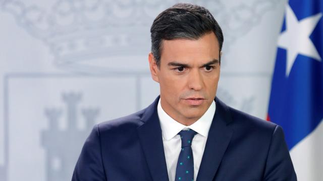 Pedro Sánchez, este martes en el Palacio de la Moncloa, donde compareció con el presidente chileno.