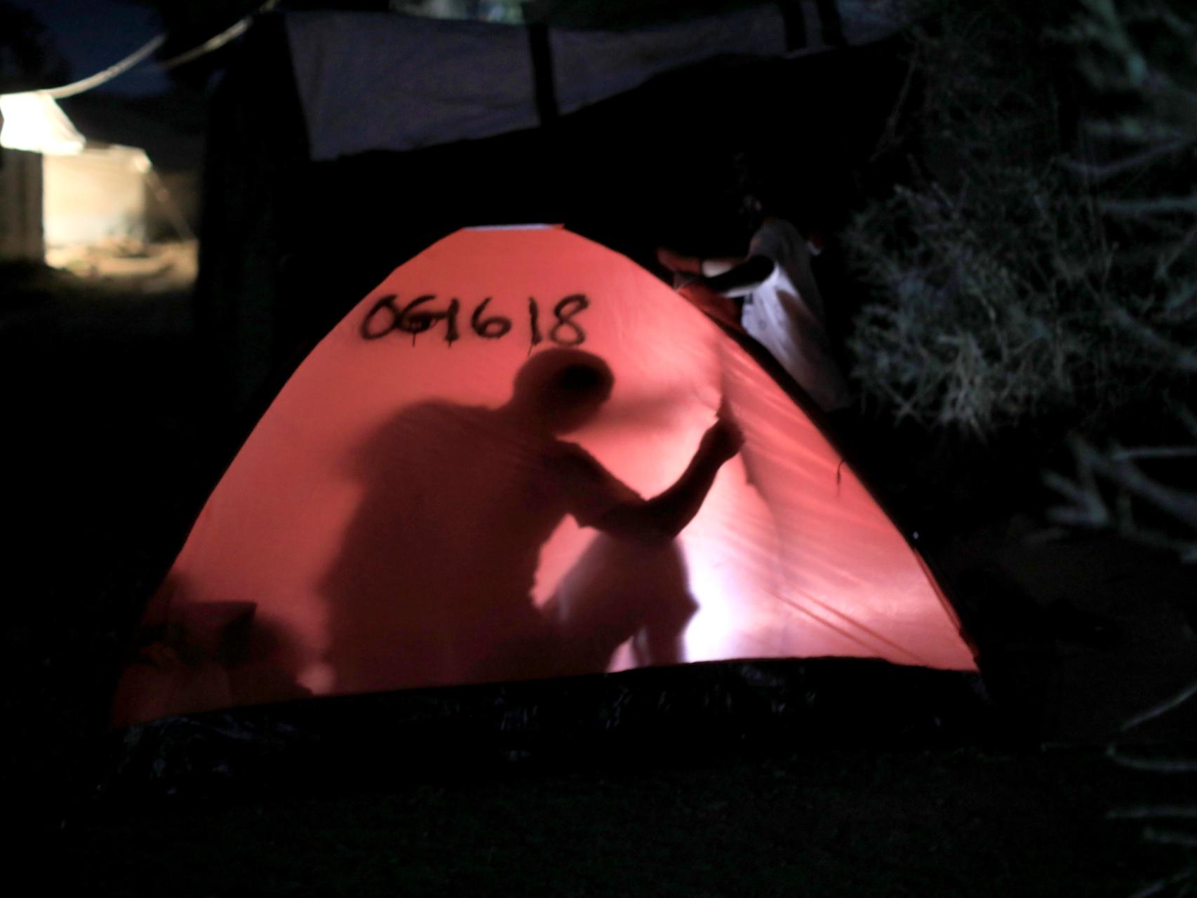 Un refugiado en el campo de Moria, Lesbos