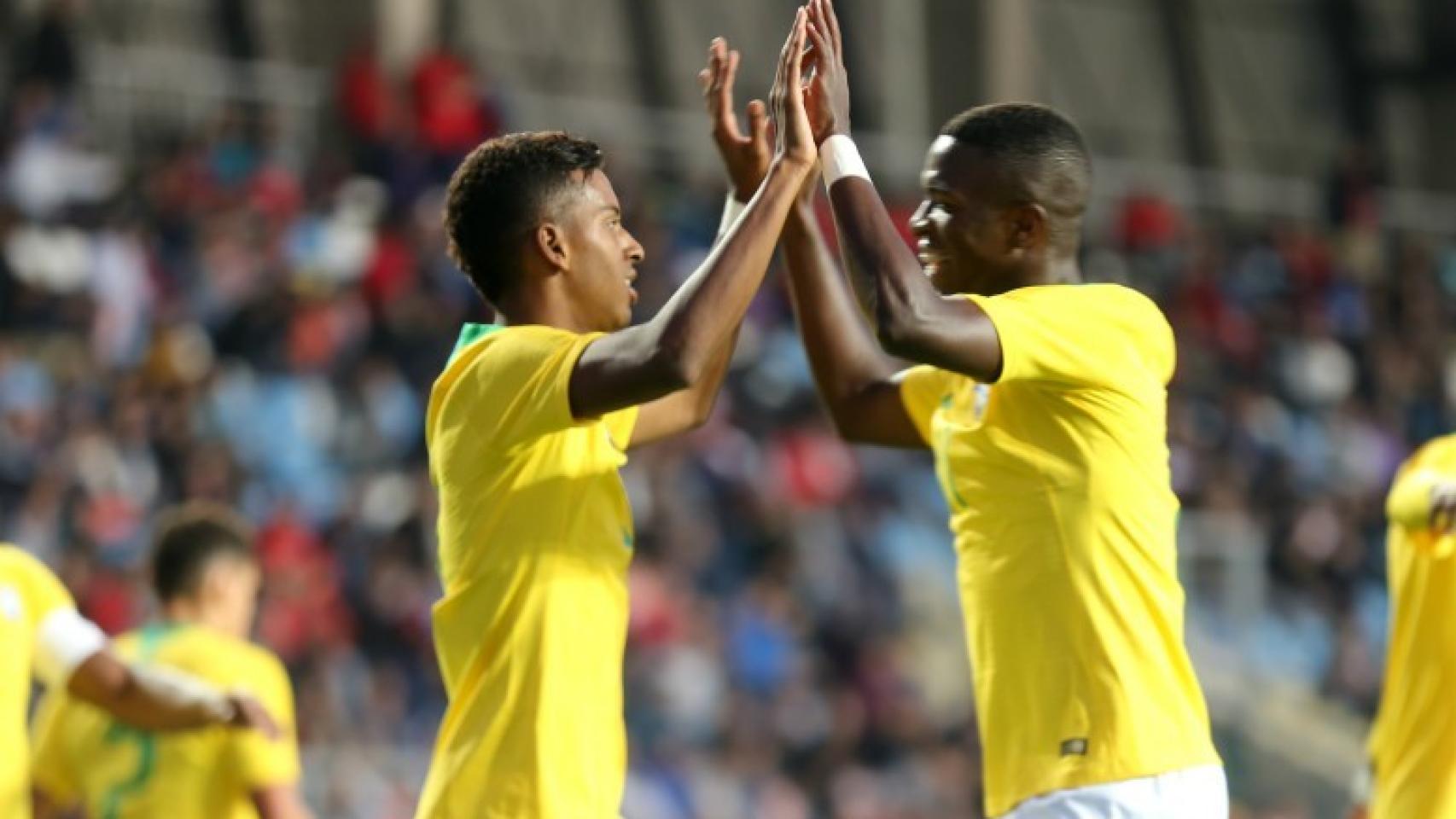 Rodrygo y Vinicius. Foto: cbf.com