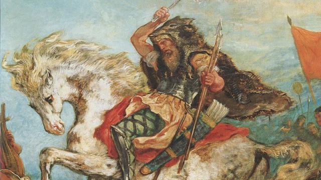 Retrato de Atila por Eugéne Delacroix.