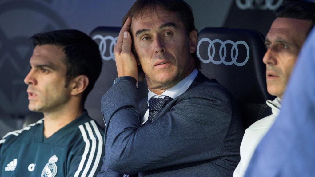 Julen Lopetegui, on the Real Madrid bench