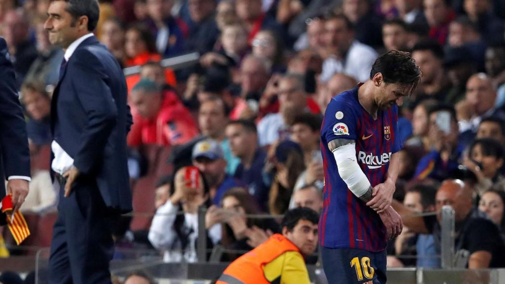 Messi se va lesionado