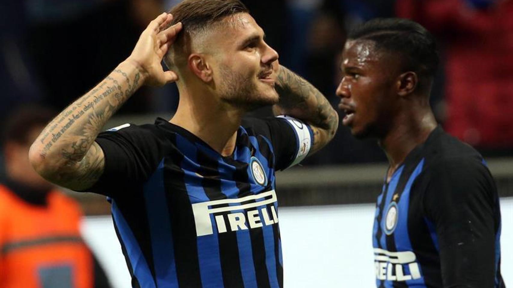 Icardi celebra un gol con el Inter de Milán