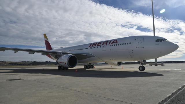 Imagen de un avión de Iberia