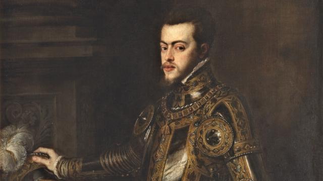 Felipe II pintado por Tiziano.