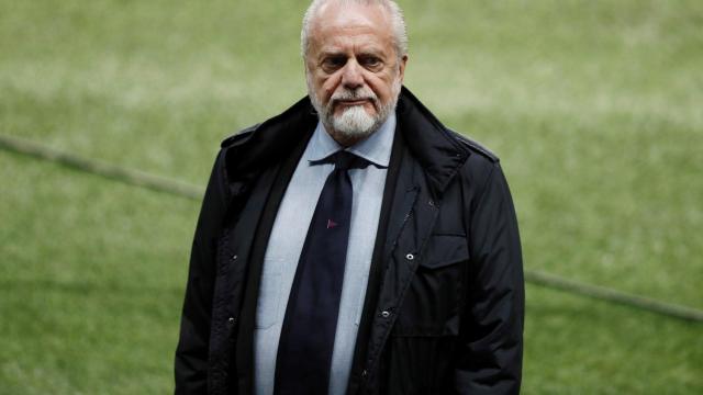 De Laurentiis en un entrenamiento del Napolés