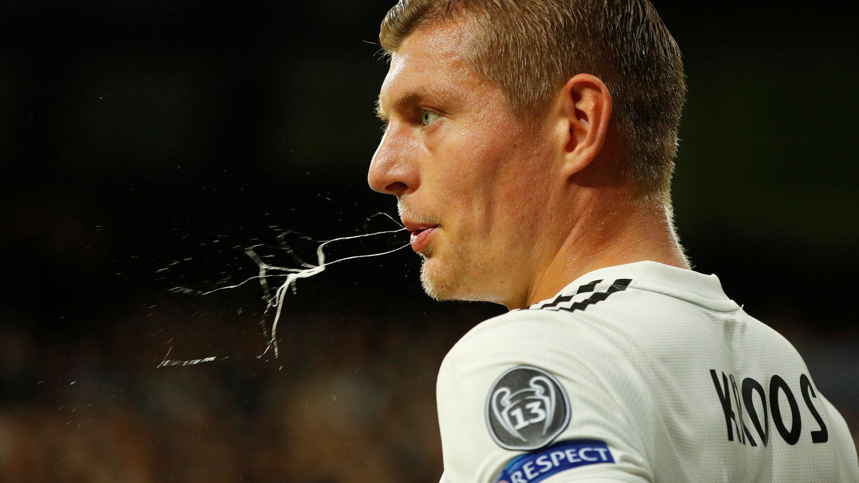 Kroos, en un partido del Real Madrid de la Champions League