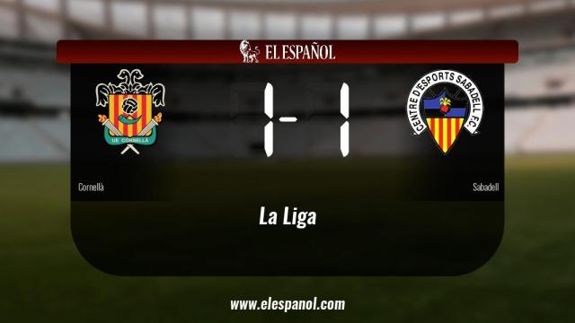 El Cornellà no pudo conseguir la victoria ante el Sabadell (1-1)