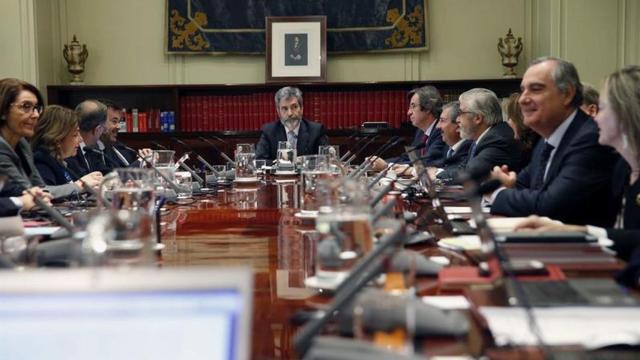 Reunión del pleno del Consejo General del Poder Judicial./