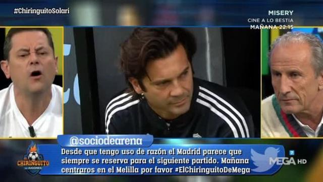 Tomás Roncero debate con Petón. Foto: Twitter (@elchiringuitotv)