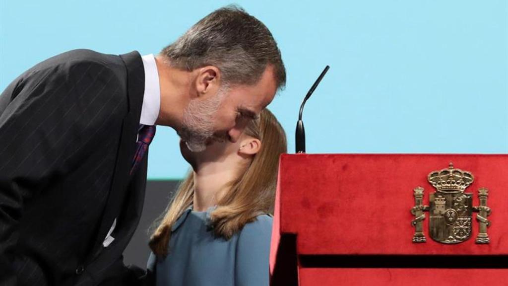El Rey Felipe y la Princesa Leonor.