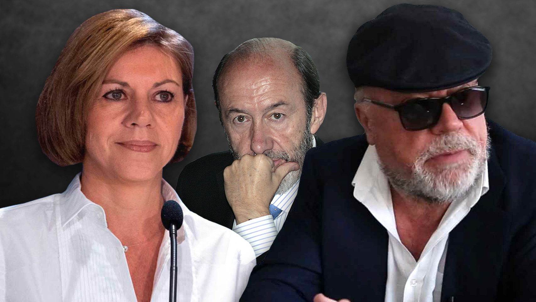 Cospedal, Rubalcaba y Villarejo, protagonistas de los nuevos audios.