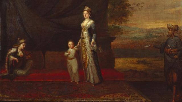 Retrato de Mary Montagu y su hijo.