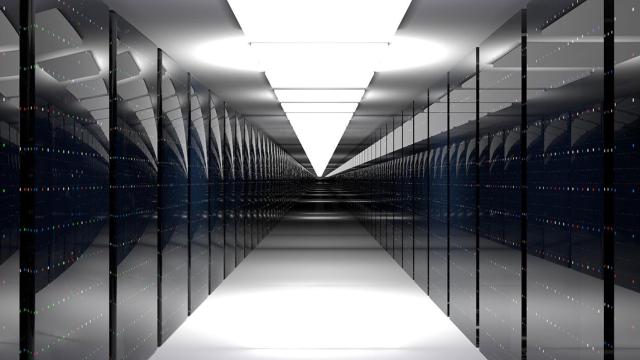 Interior de un centro de datos.