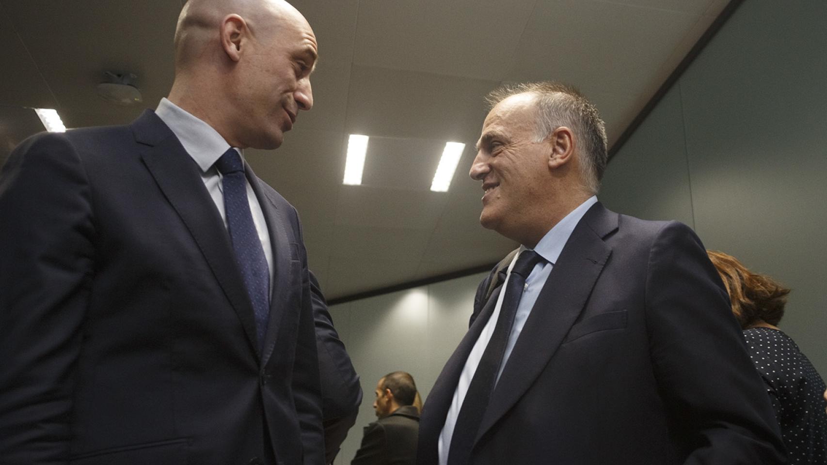Luis Rubiales y Javier Tebas