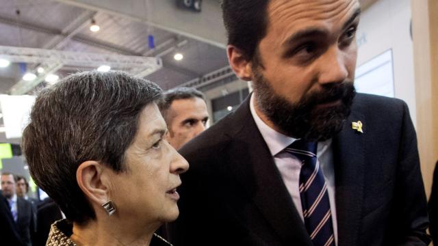 La delegada del Gobierno en Cataluña, Teresa Cunillera, y el president del Parlament, Roger Torrent