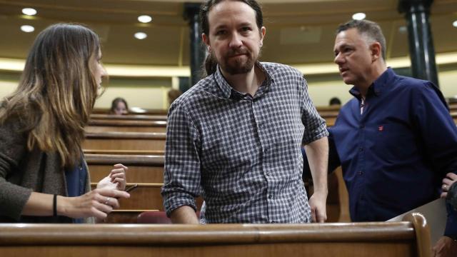 Pablo Iglesias, en el Pleno del Congreso de los Diputados.