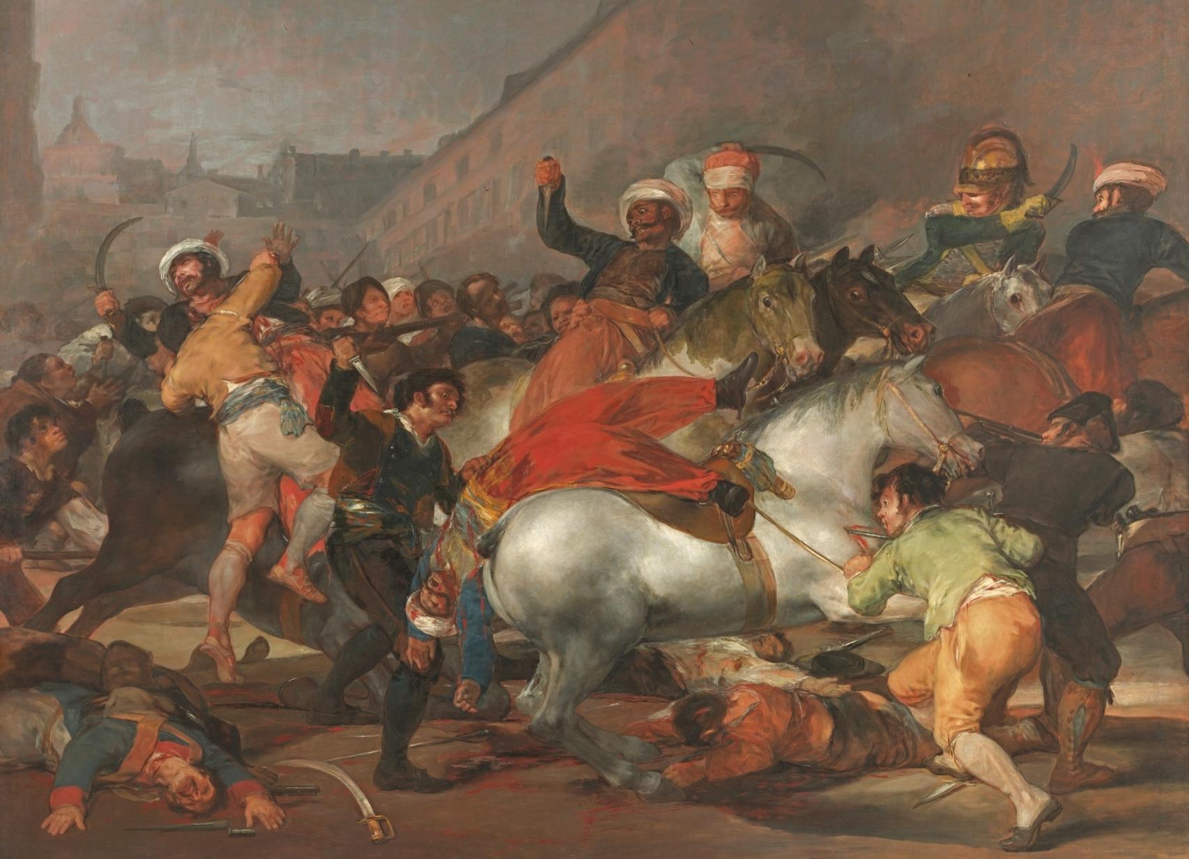 El 2 de mayo de 1808 en Madrid o ''La lucha con los mamelucos'', famoso lienzo de Goya.