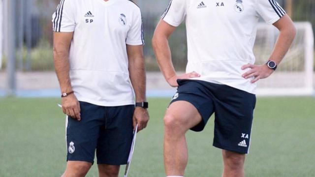 Xabi Alonso durante un entrenamiento del Infantil A. Foto: Instagram. (@xabialonso)