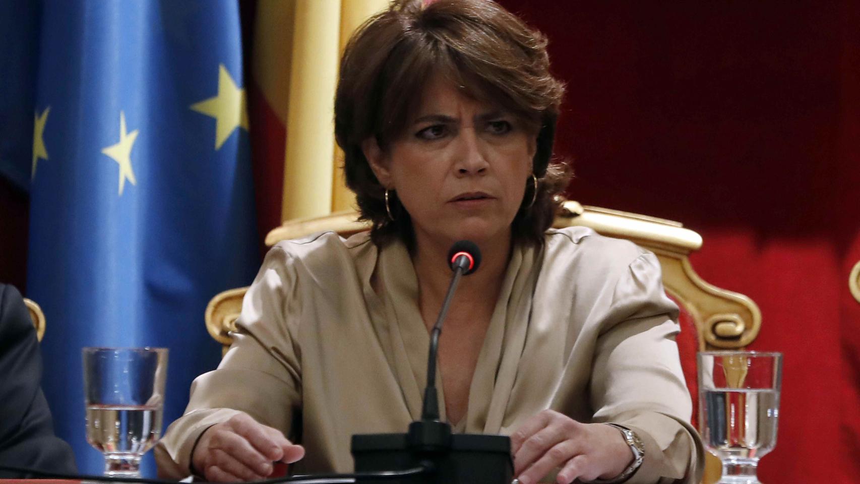 Dolores Delgado, este jueves, durante el X Congreso de Academias Juridicas y Sociales de Iberoamérica.