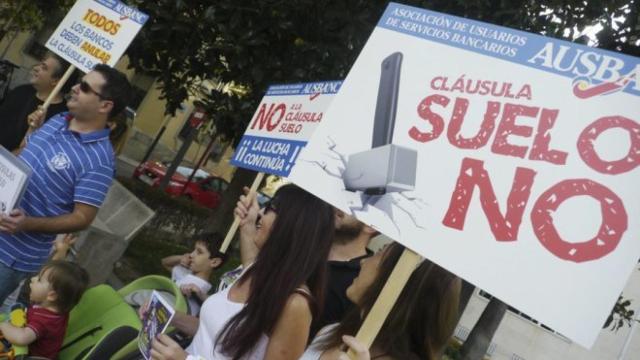Protesta contra las cláusulas suelo.