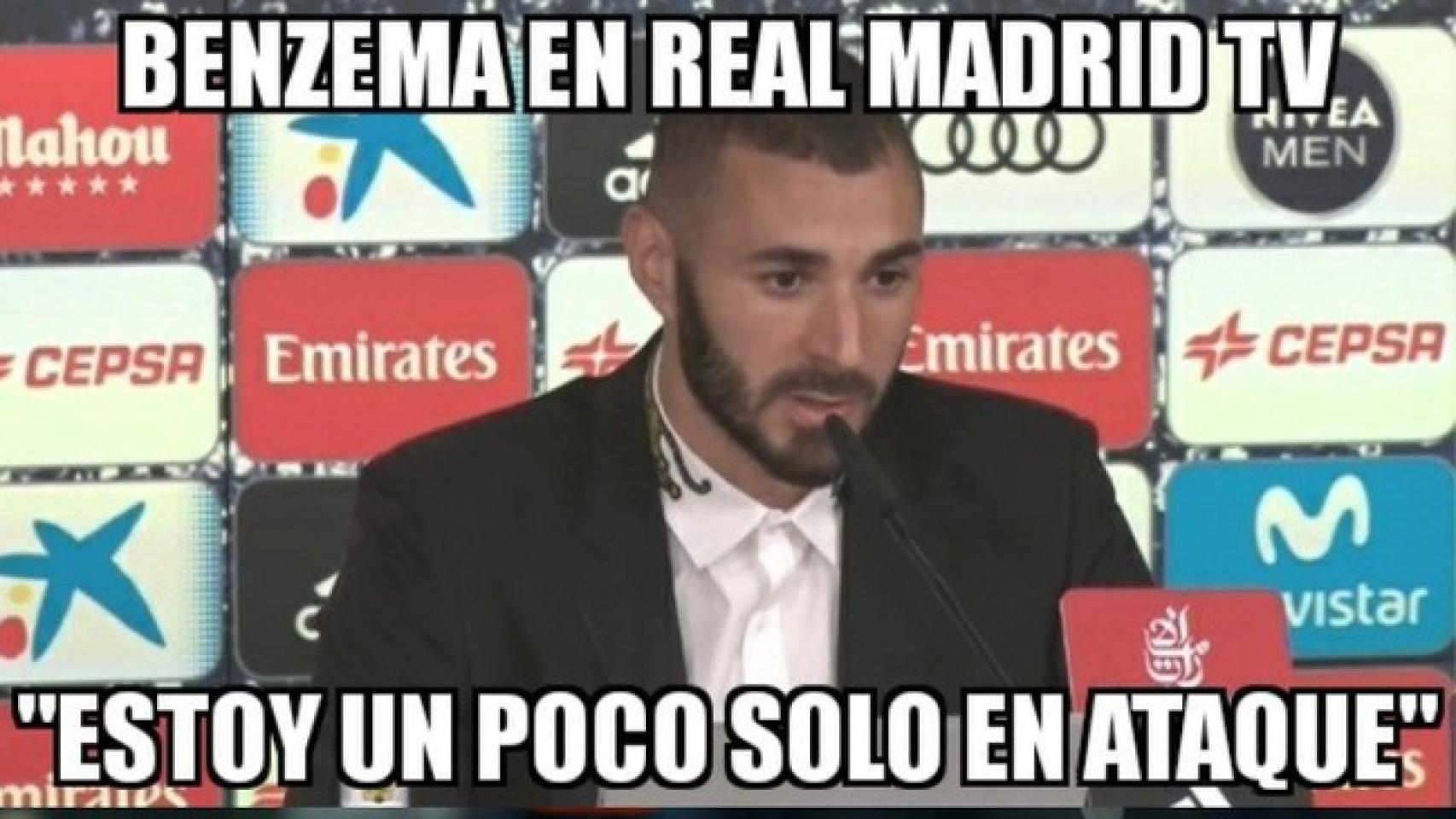 Las redes sociales se hicieron eco de la entrevista de Benzema. Foto: memedeportes.com