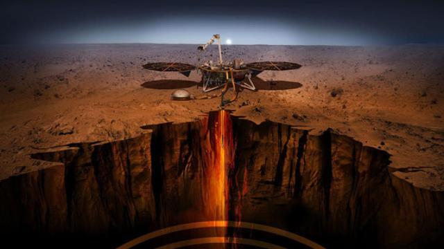 La sonda InSight aterrizó en Marte para explorar sus profundidades.