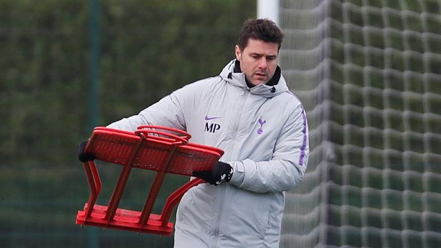 Pochettino en el entrenamiento previo a partido Champions League