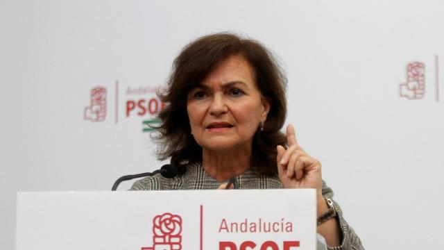 La vicepresidenta del Gobierno, Carmen Calvo