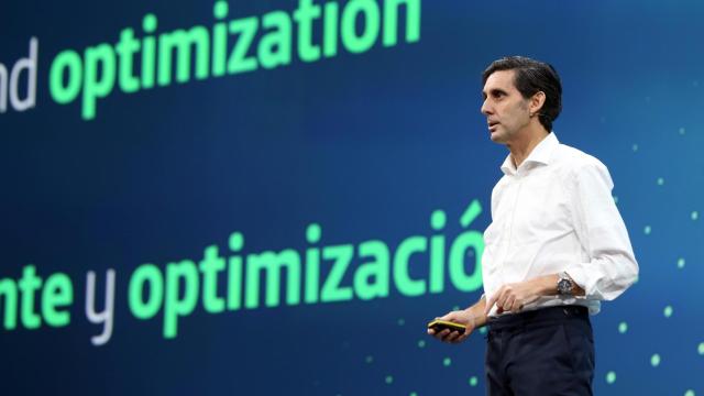 José María Álvarez Pallete durante la inauguración del encuentro de directivos de Telefónica.