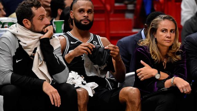 Becky Hammon, durante un partido con los Spurs