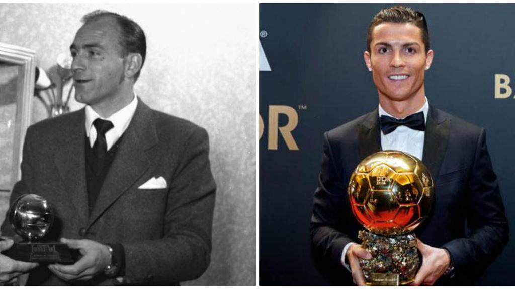 Montaje de Alfredo Di Stéfano y de Cristiano Ronaldo.