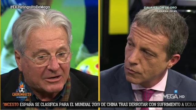 Cristóbal Soria en El Chiringuito. Foto: Twitter. (@elchiringuitotv)