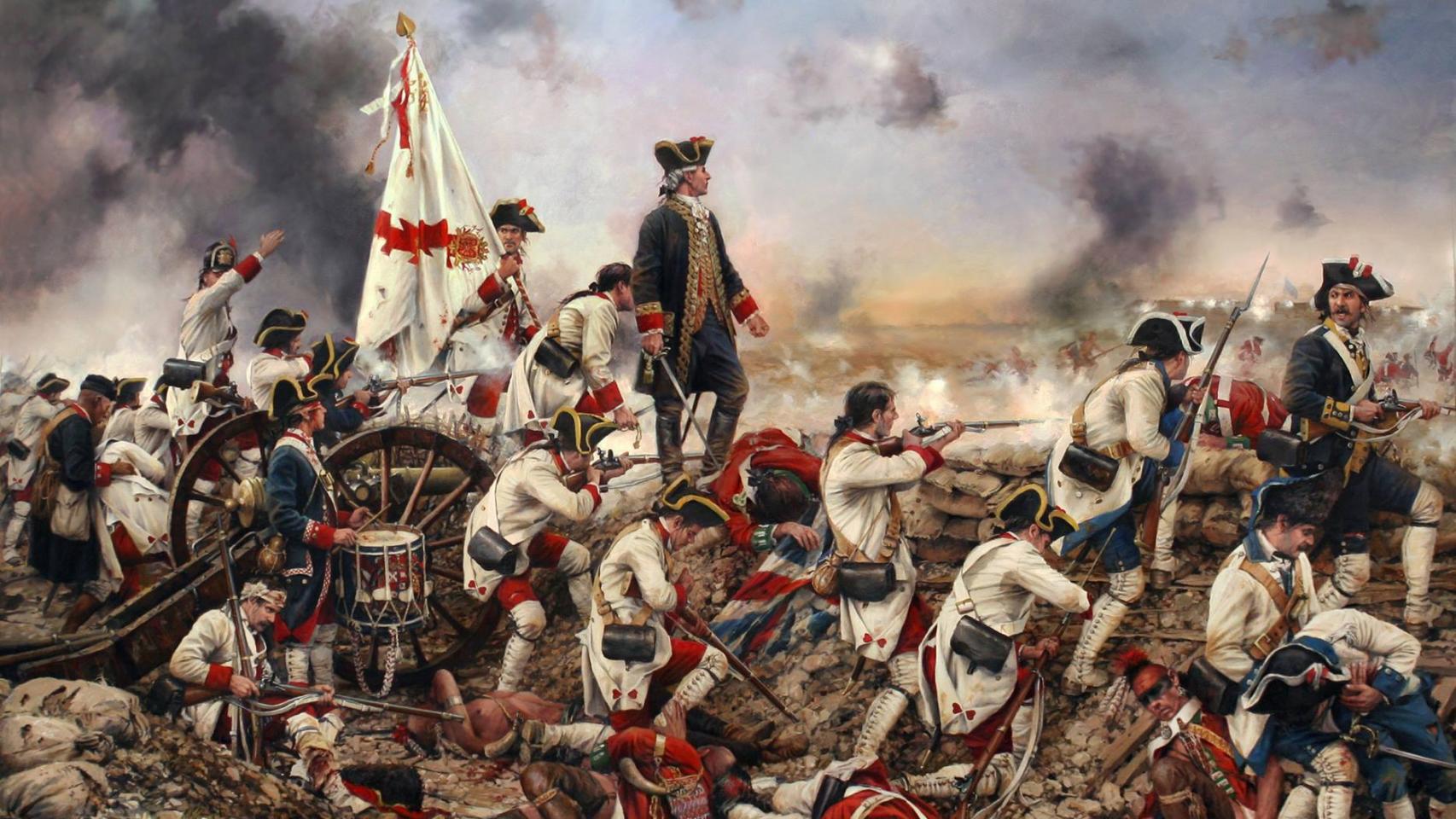 'Gálvez en América', un cuadro de Augusto Ferrer-Dalmau.