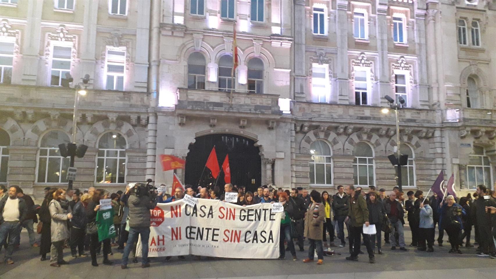Manifestación contra los desahucios.