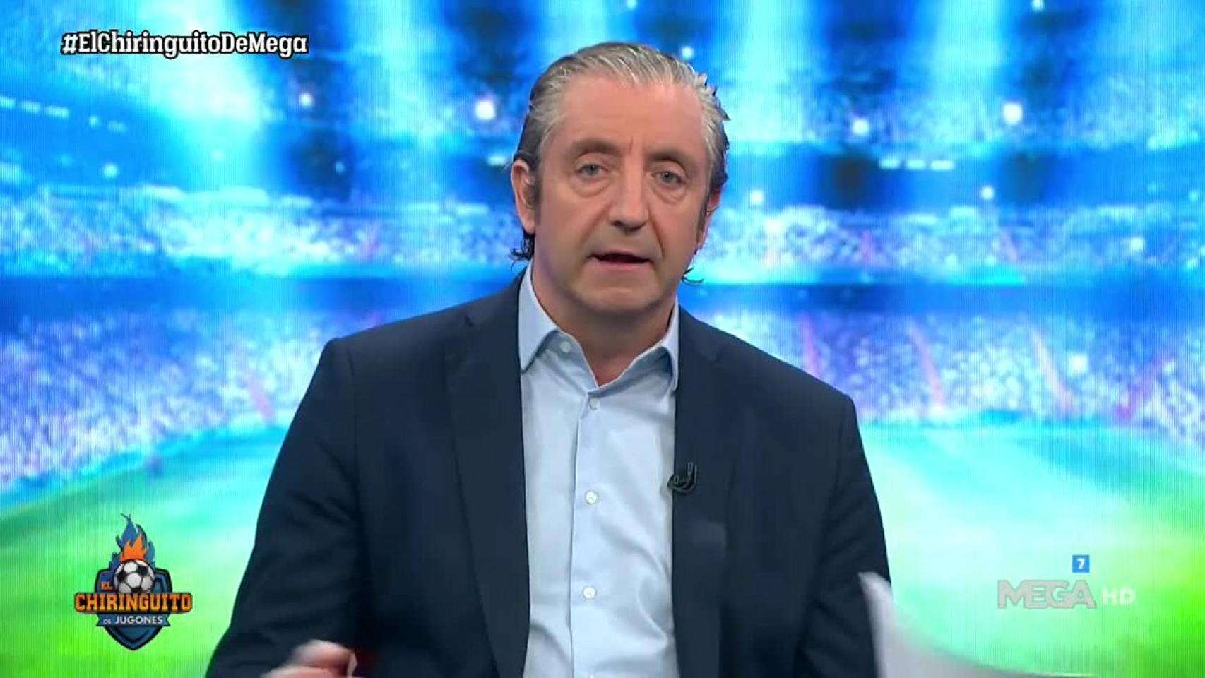 Josep Pedrerol en El Chiringuito. Foto: Twitter. (@elchiringuitotv)