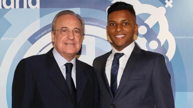 Florentino Pérez y Rodrygo Goes